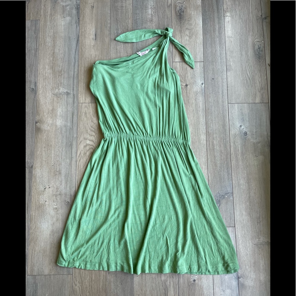 Olive green jersey dress